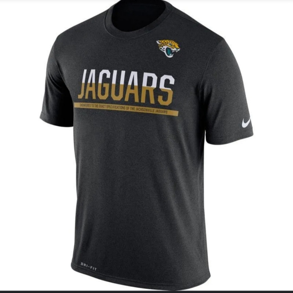Nike NFL Jacksonville Jaguars Black Dri Fit Tee New Like New